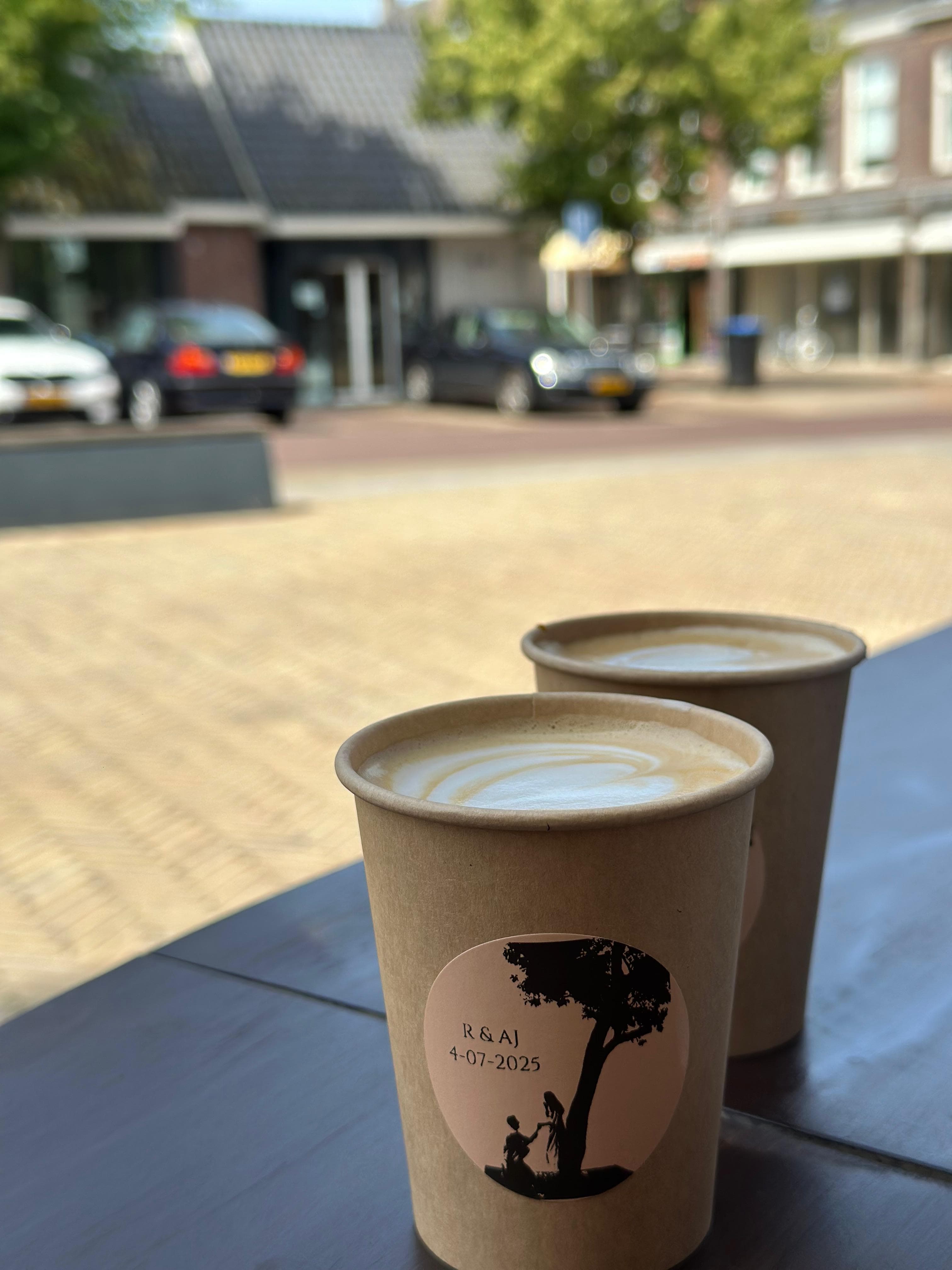 Custom bekers bruiloft